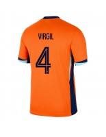 Nederland Virgil van Dijk #4 Hjemmedrakt EM 2024 Korte ermer